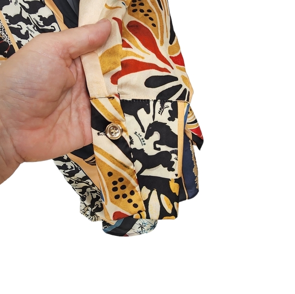 Short wrap dress swim coverup shirt style long sleeves size 14/16 - Picture 7 of 8